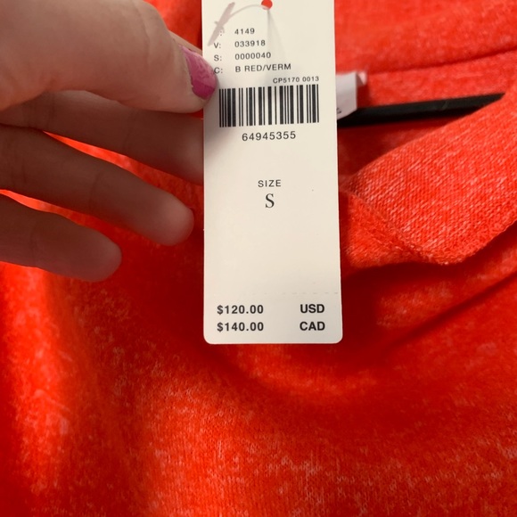 Anthropologie Daily Practice Vibrant Orange Long Sleeve So Soft Dress - Picture 3 of 11